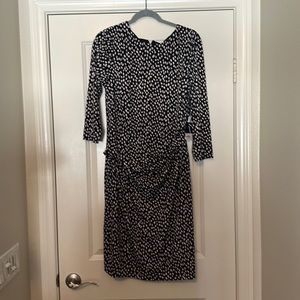 Work appropriate or semi formal cocktail dress fitted with ruching